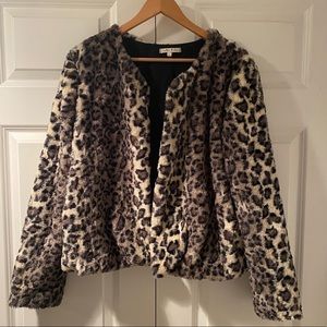 Willow & Clay Leopard Faux Fur Jacket